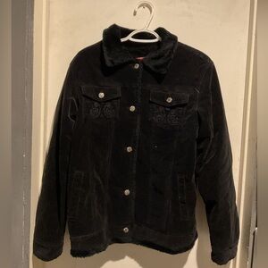 Women’s Black Velvet Coat Size XXL Great conditions